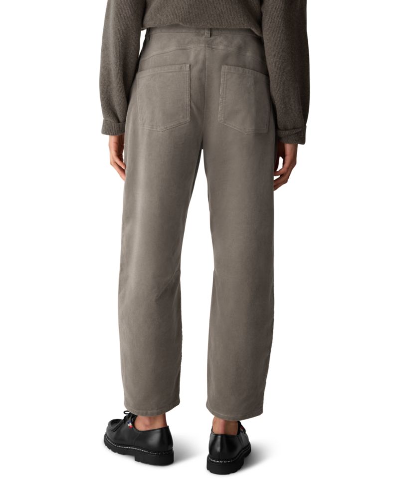 Eileen Fisher Petite Ankle Arch Corduroy Mid-Rise Pants