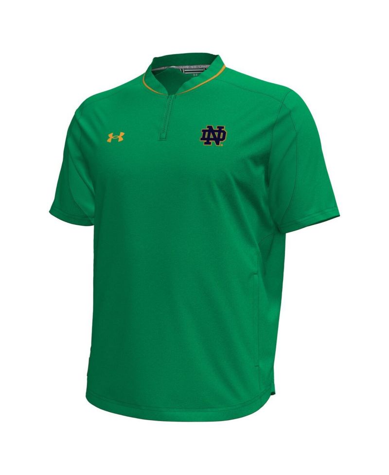 Men's Green Notre Dame Fighting Irish Motivate Quarter-Zip Performance Sweatshirt