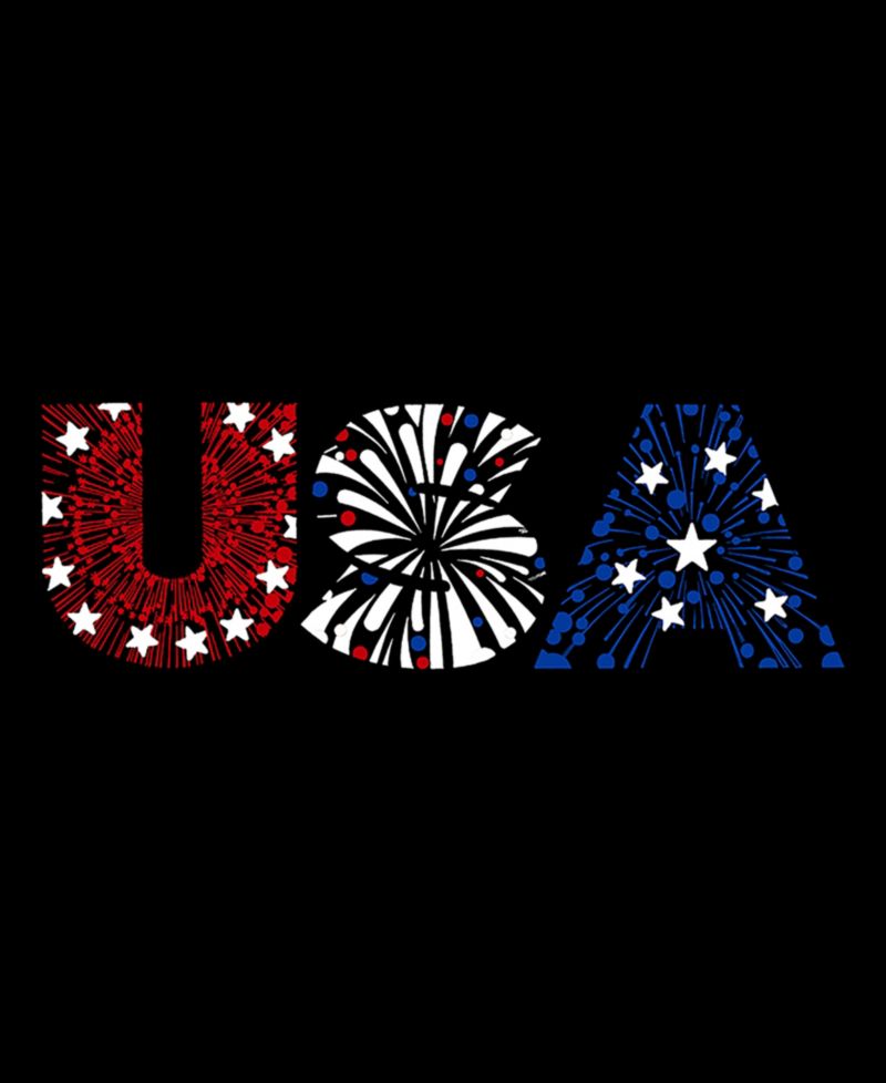 USA Fireworks - Men's Word Art T-Shirt