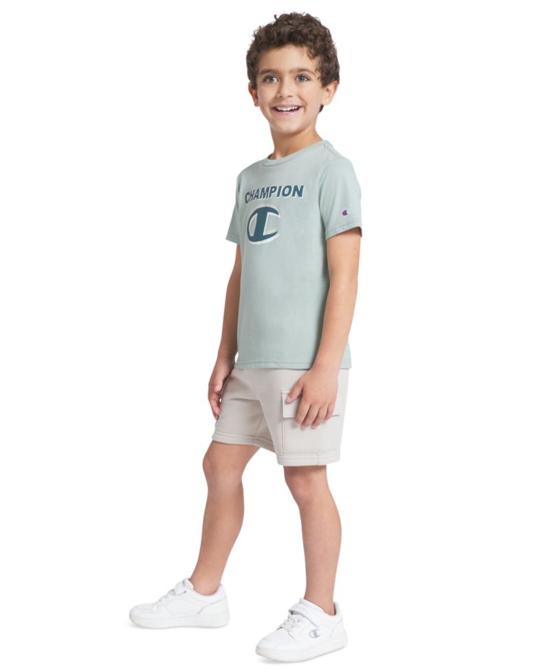 Boys' 4-7 Crewneck T-Shirt and Cargo Shorts, 2-Piece Set