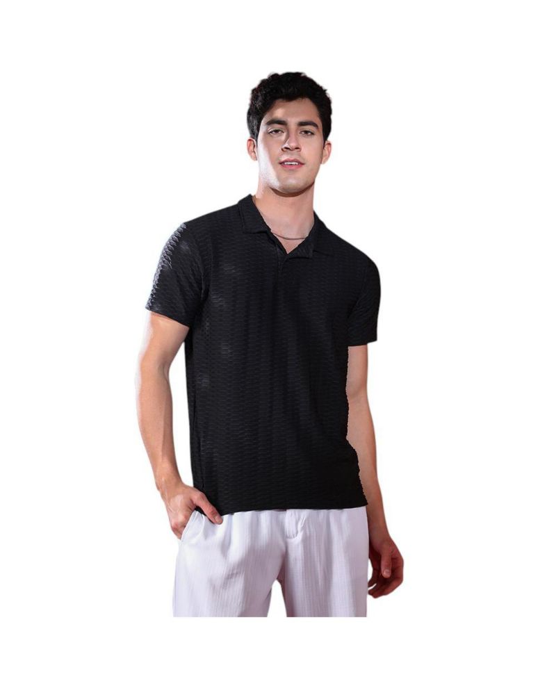 Men's Onyx Black Hive Polo T-Shirt