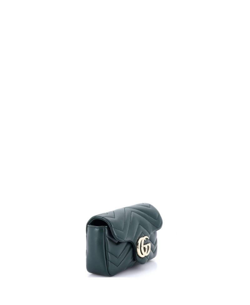 Super Mini GG Marmont Flap Bag Matelasse Leather
