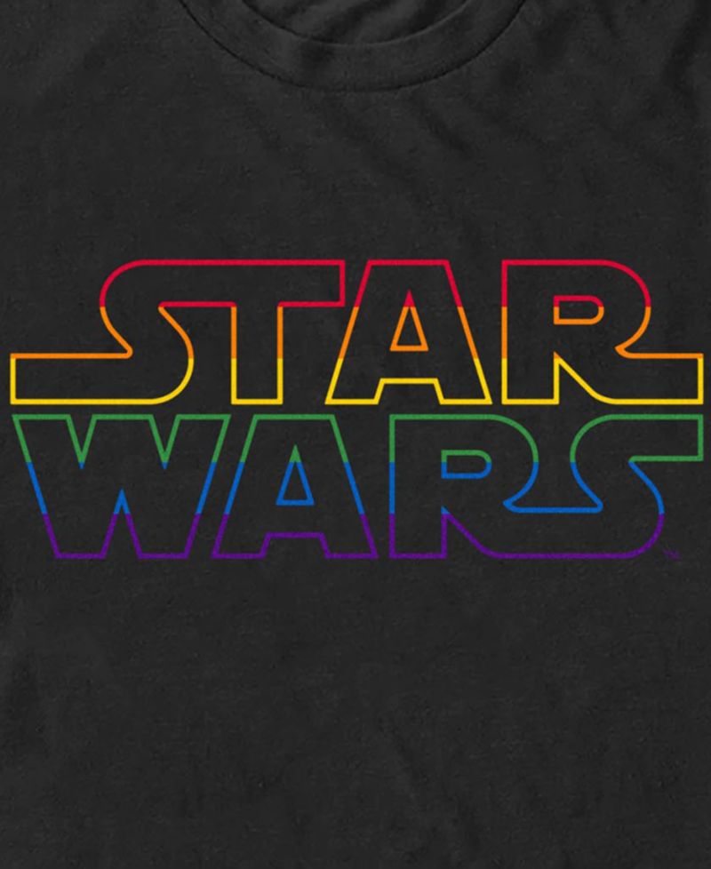 Men's Outline Rainbow Logo Short-Sleeve T-Shirt