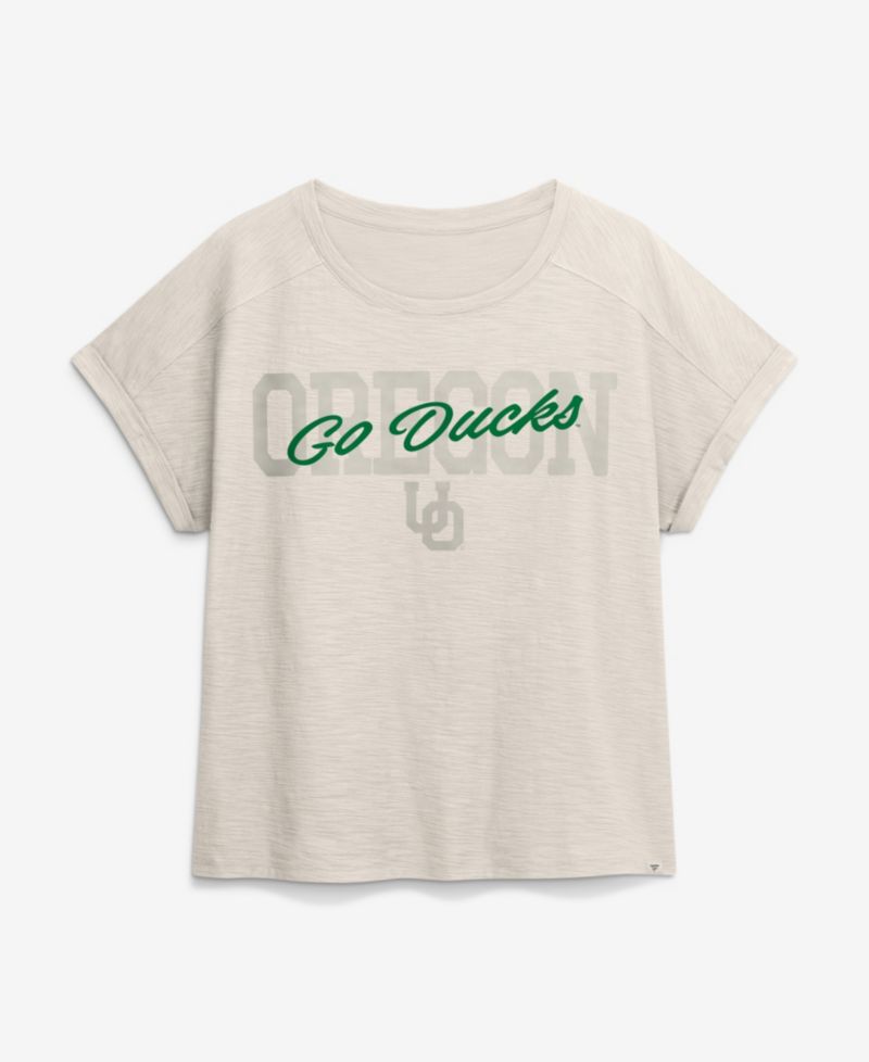 Women's Natural Oregon Ducks Hometown Premium Oversized Boxy T-Shirt