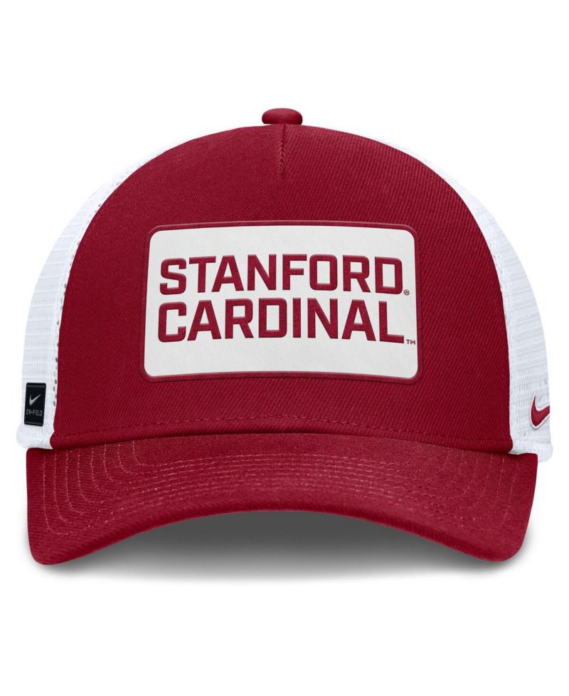 Men's Cardinal/White Stanford Cardinal 2025 On-Field Rise Patch Trucker Adjustable Hat