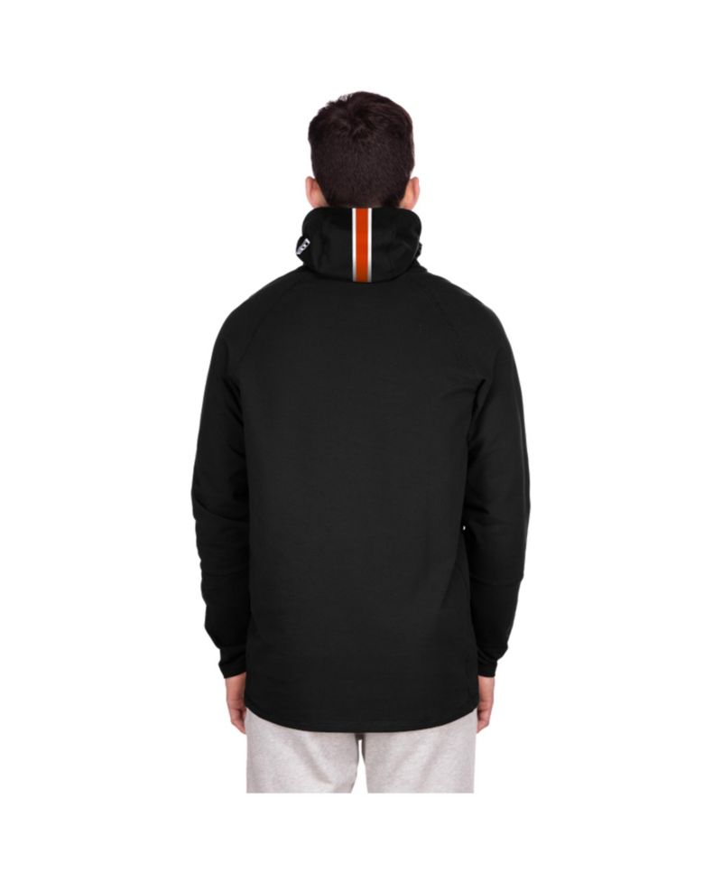 Men's Black Chicago Bears Functional Fandom Balaclava Helmet Stripe Tri-Blend Hoodie