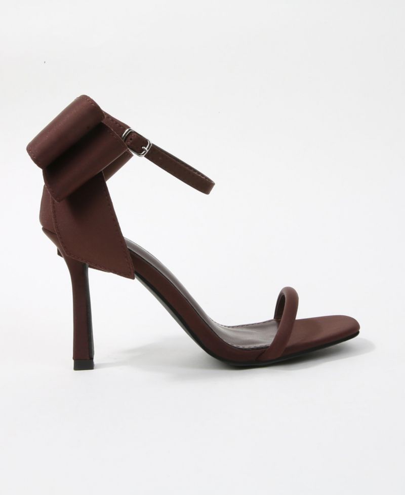 Women's Oversized Bow Ankle Strap Stilettos