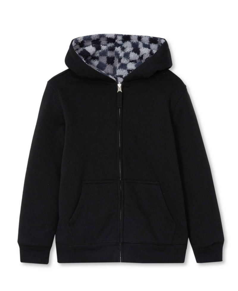 Kids Reversible High Pile Fleece Hoodie