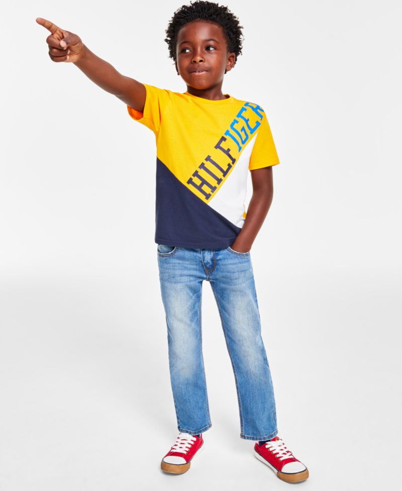Boys Banner T-Shirt & Blue Stone Jeans