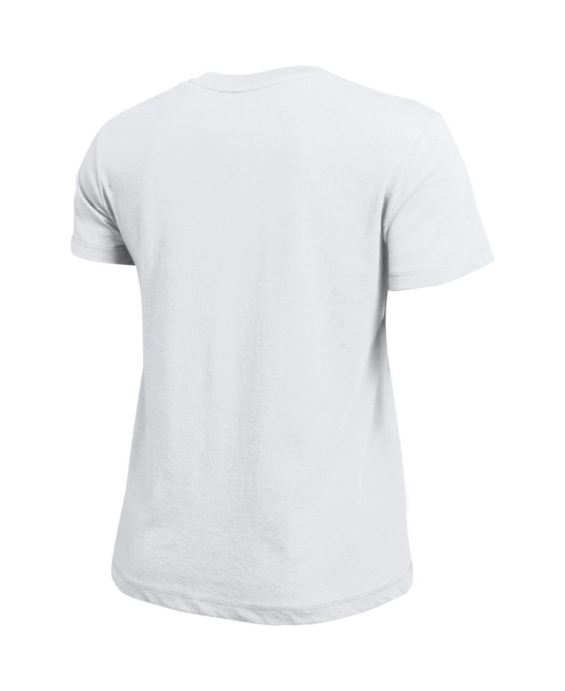 Women's White Wisconsin Badgers Arched Over Logo T-Shirt