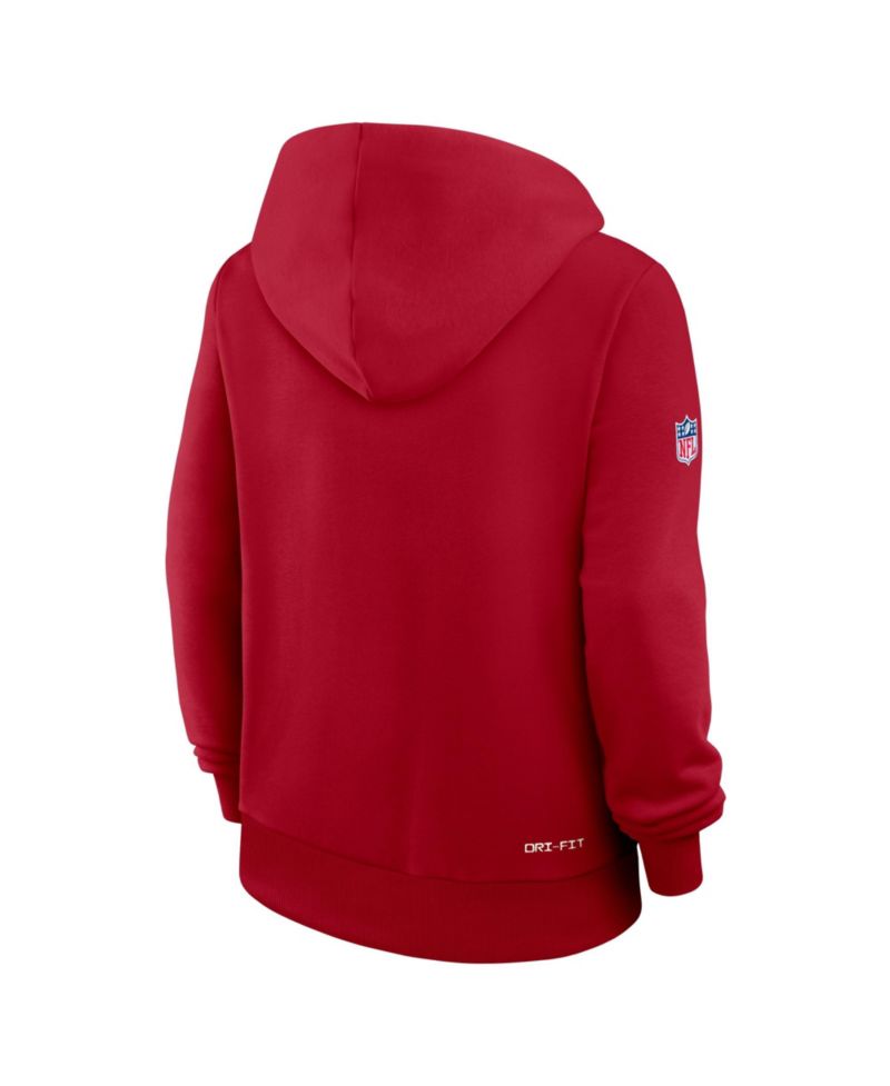 Women's Scarlet San Francisco 49ers Sideline Standard Issue Dri-FIT Hoodie