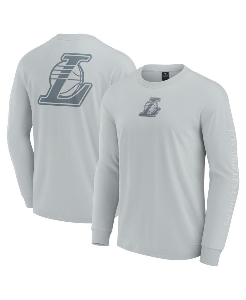Men's Gray Los Angeles Lakers Elements Strive Long Sleeve T-Shirt