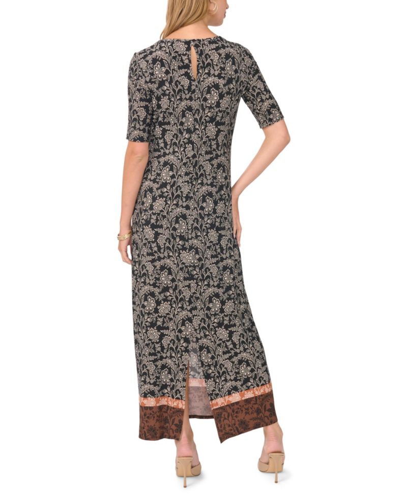 Women's Floral A-Line Maxi Dress