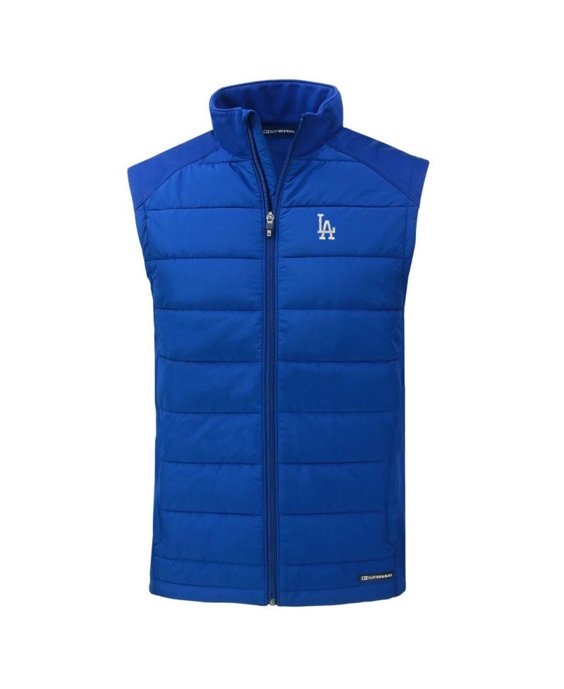 Men's Royal Los Angeles Dodgers Evoke Hybrid Eco Softshell Full-Zip Vest