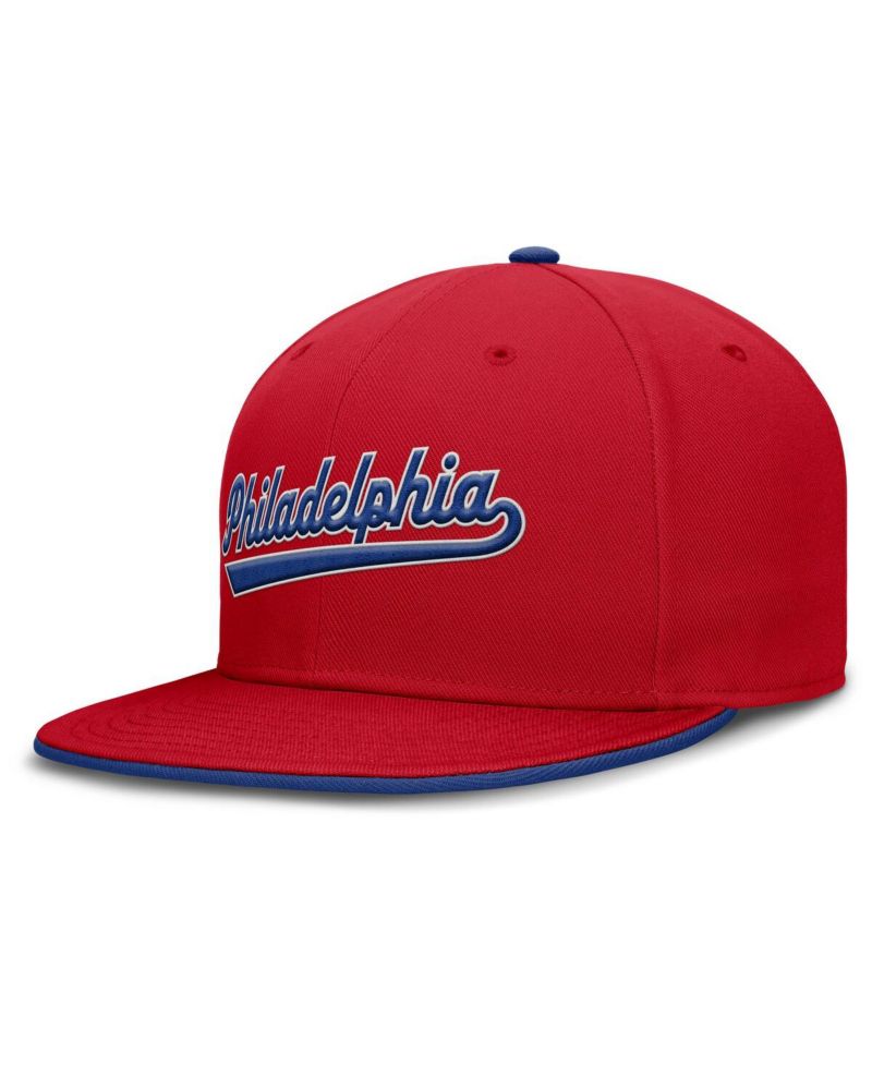 Men's Red Philadelphia Phillies True Performance Fitted Hat