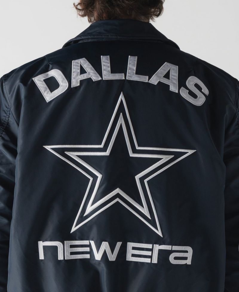 Men's Navy Dallas Cowboys MA-1 Full-Zip Bomber Jacket