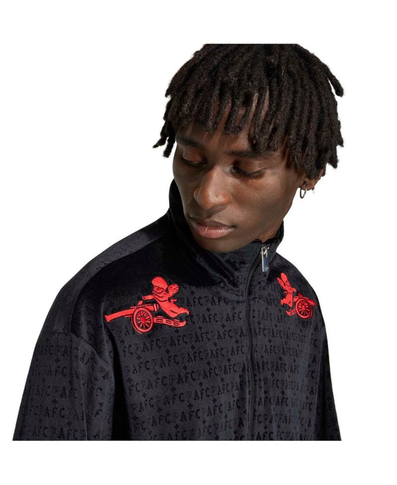 Men's Black Arsenal x Places Faces Full-Zip Track Jacket
