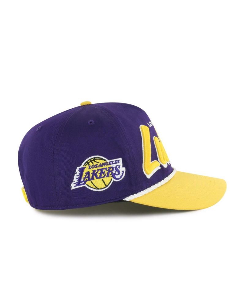 Men's Purple/Gold Los Angeles Lakers Drop Shadow Rope Hitch Adjustable Hat