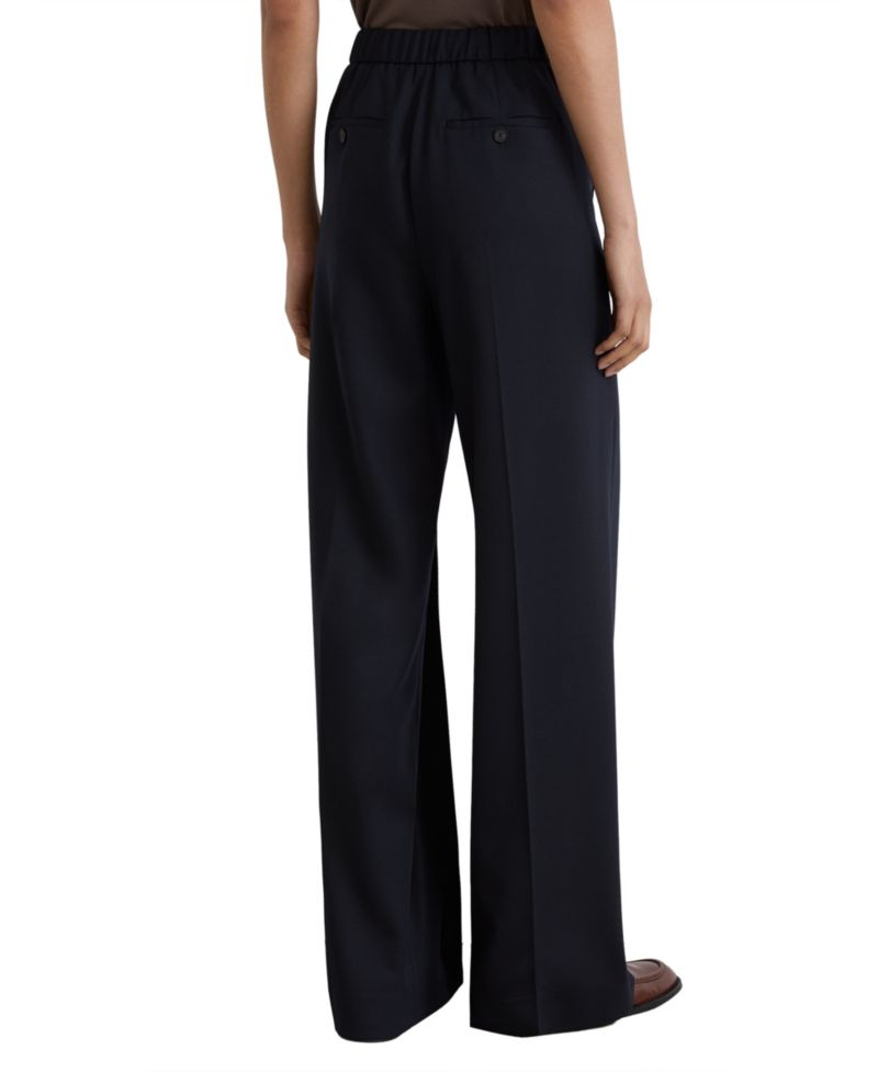 Women's Solene Wool-Blend Pleated Wide-Leg Trousers