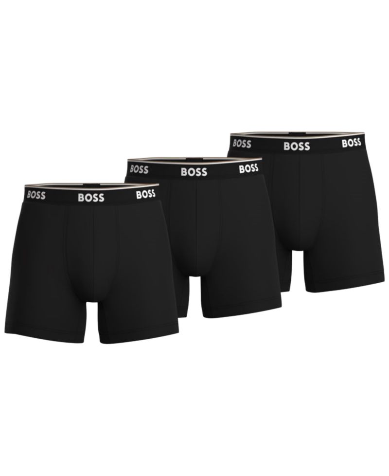 Men's 3-Pk. Power Stretch Cotton Boxer Briefs