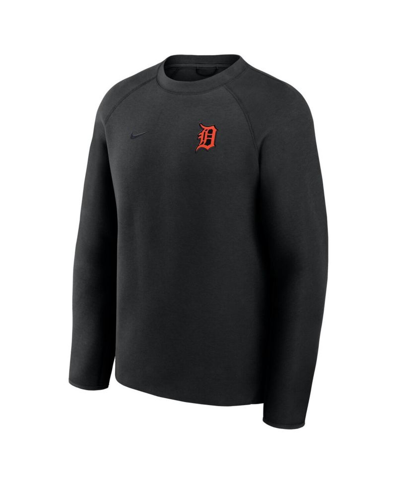 Men's Black Detroit Tigers Tech Fleece Raglan Sweatshirt