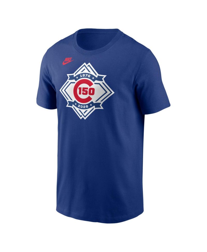 Men's Heather Royal Chicago Cubs 150th Anniversary Tri-Blend T-Shirt
