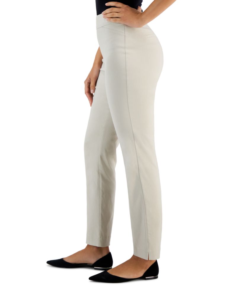 Petite Tummy-Control Cambridge Stretch Slim-Leg Pants