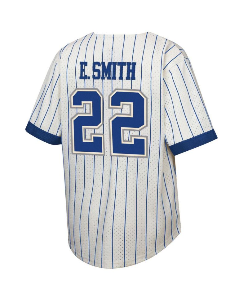 Big Boys and Girls Emmitt Smith Cream Dallas Cowboys Retired Player Name & Number Baseball Jersey