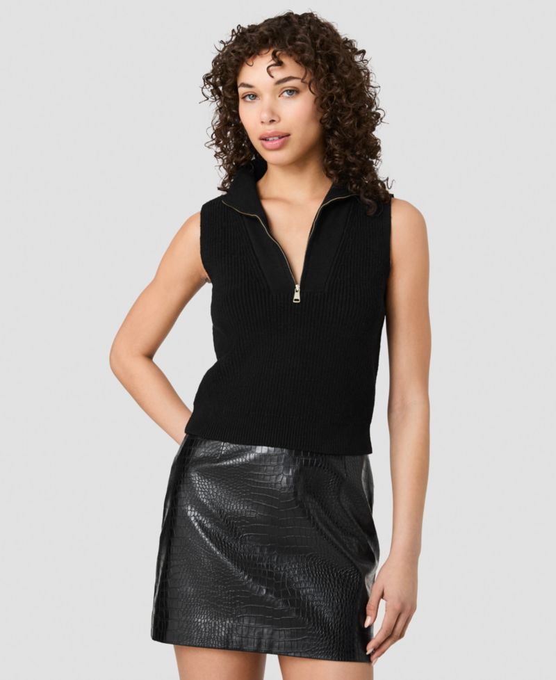 Women's Marley Collared V-Neck Rib Knit Top