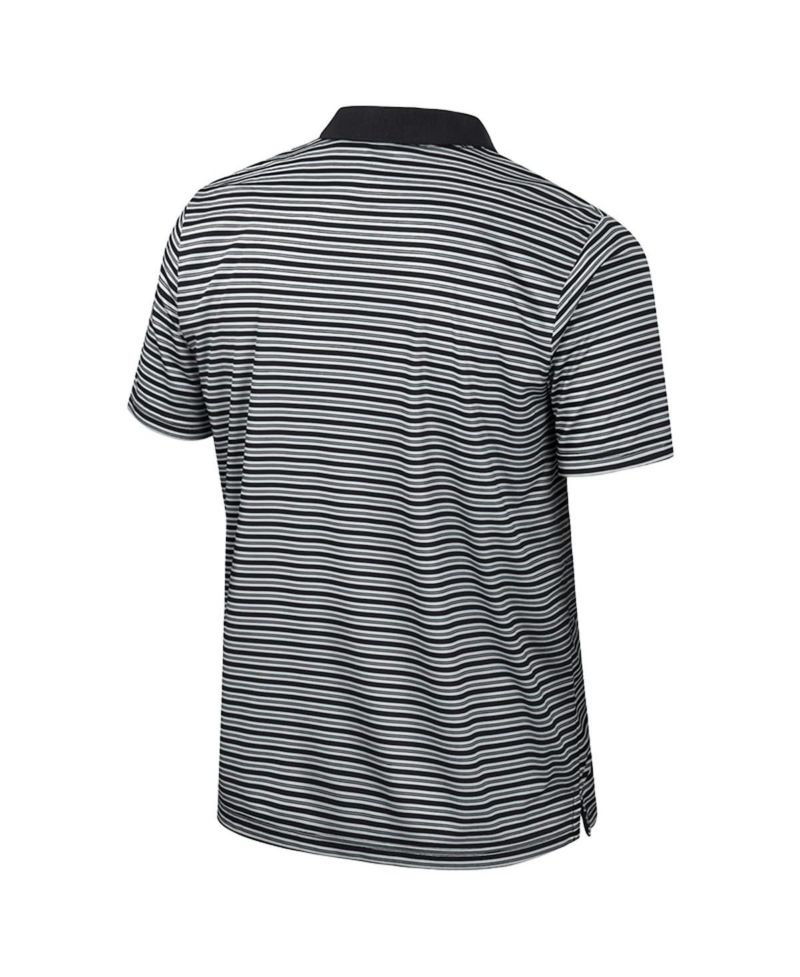 Men's Black Colorado Buffaloes Striped Polo Shirt