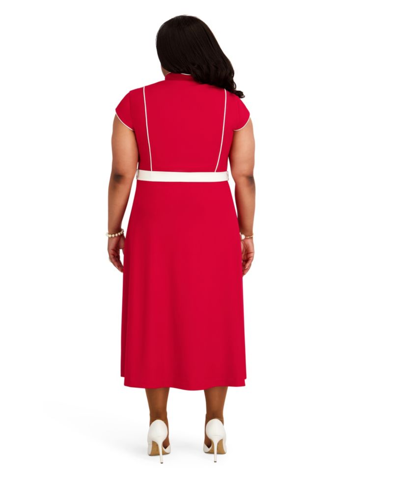 Women's Seam Bodice V-Neck Dress