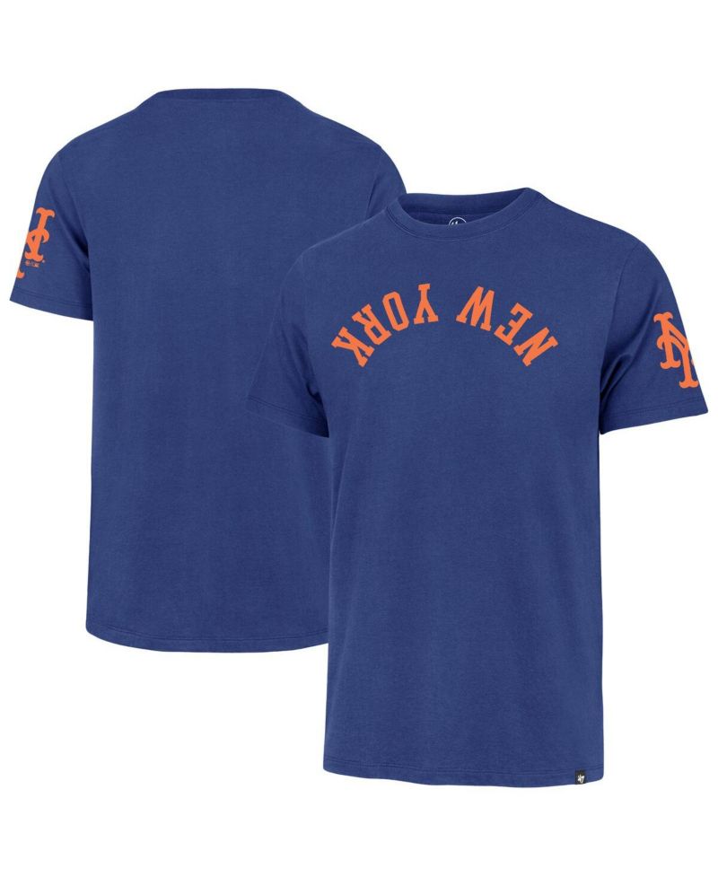 Men's Royal New York Mets Upside Down Two-Peat Franklin T-Shirt