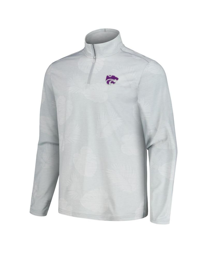 Men's Gray Kansas State Wildcats Delray Frond IslandZone Half-Zip Jacket