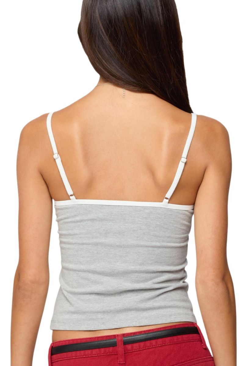 Women's Rhoda Contrast Polka Dot Tank Top
