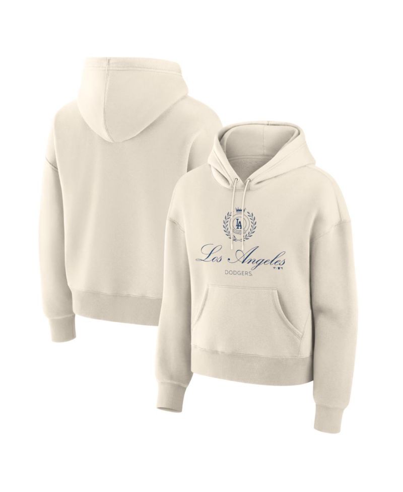 Women's Cream Los Angeles Dodgers Legacy Fleece Hoodie