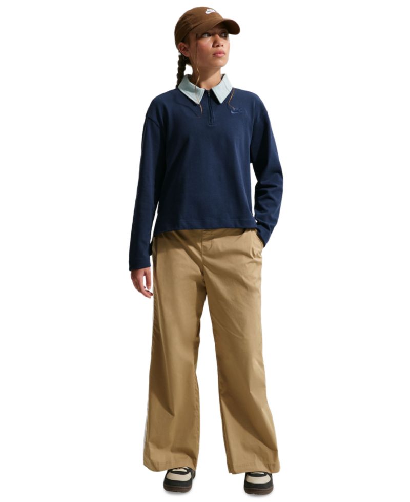 Girls' 7-16 Sportswear Collection Long-Sleeve Polo Top