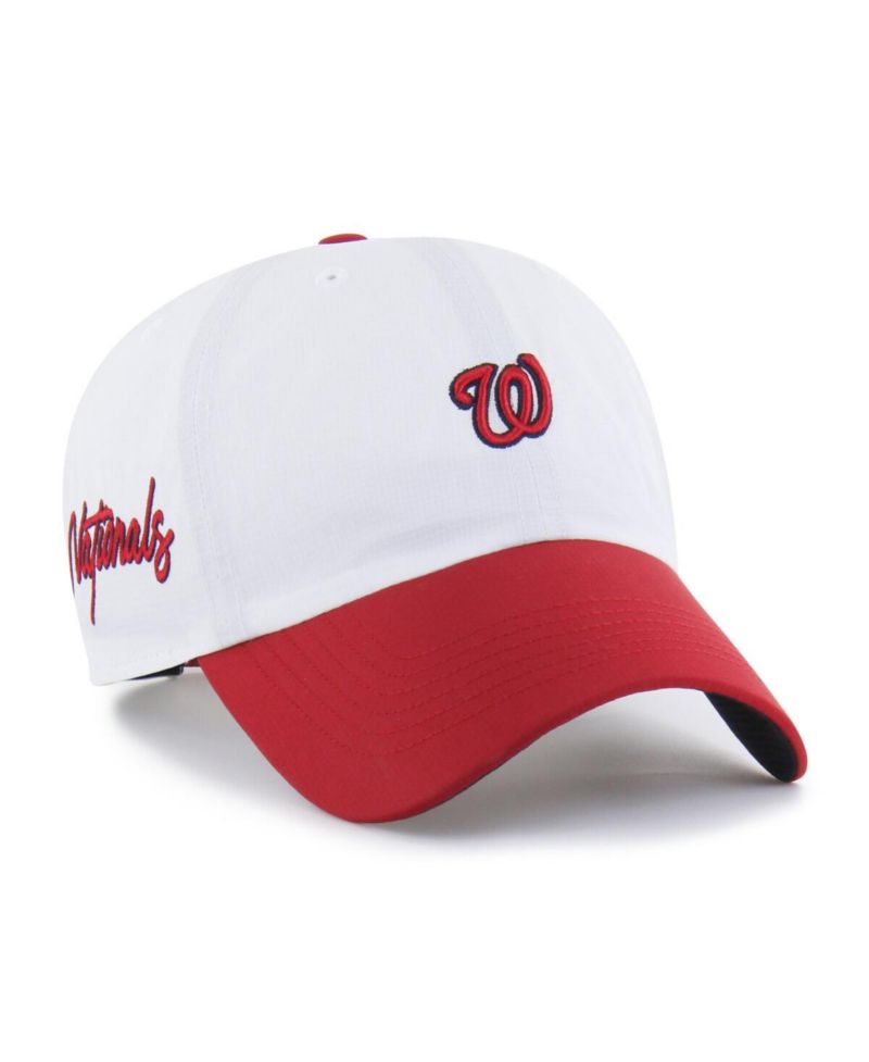 Men's White/Red Washington Nationals Vista Mini Clean Up Brrr Adjustable Hat
