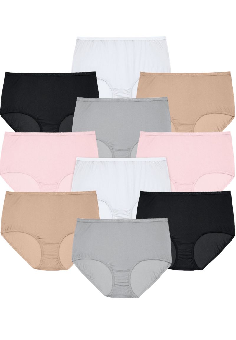 Women's Full Coverage Classic Nylon Brief Pack
