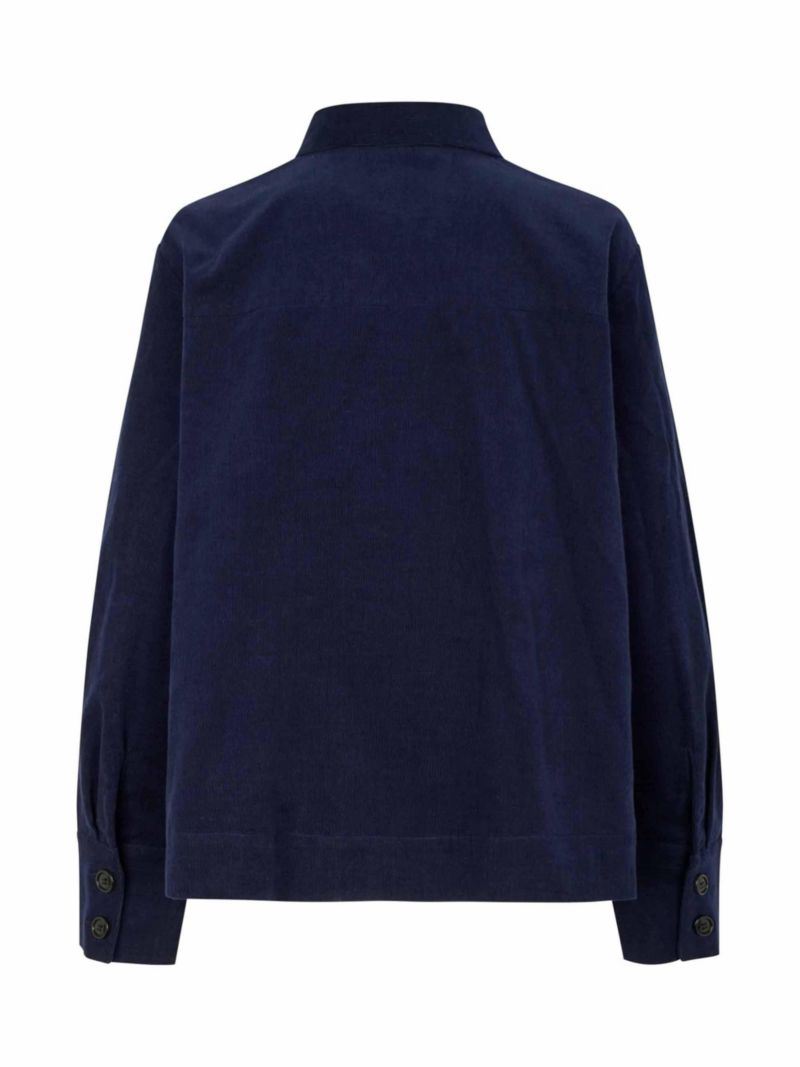Women's Long Sleeve Collared Velvet Shirt