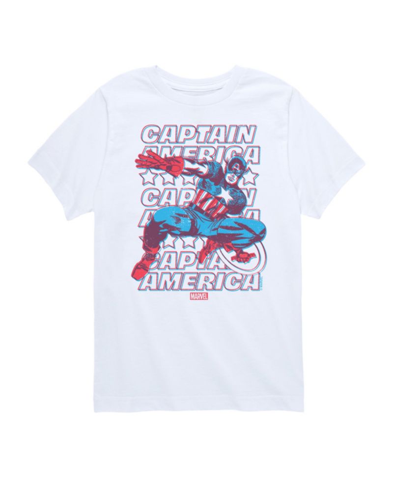 Boys Captain America 3D Graphic T-Shirt