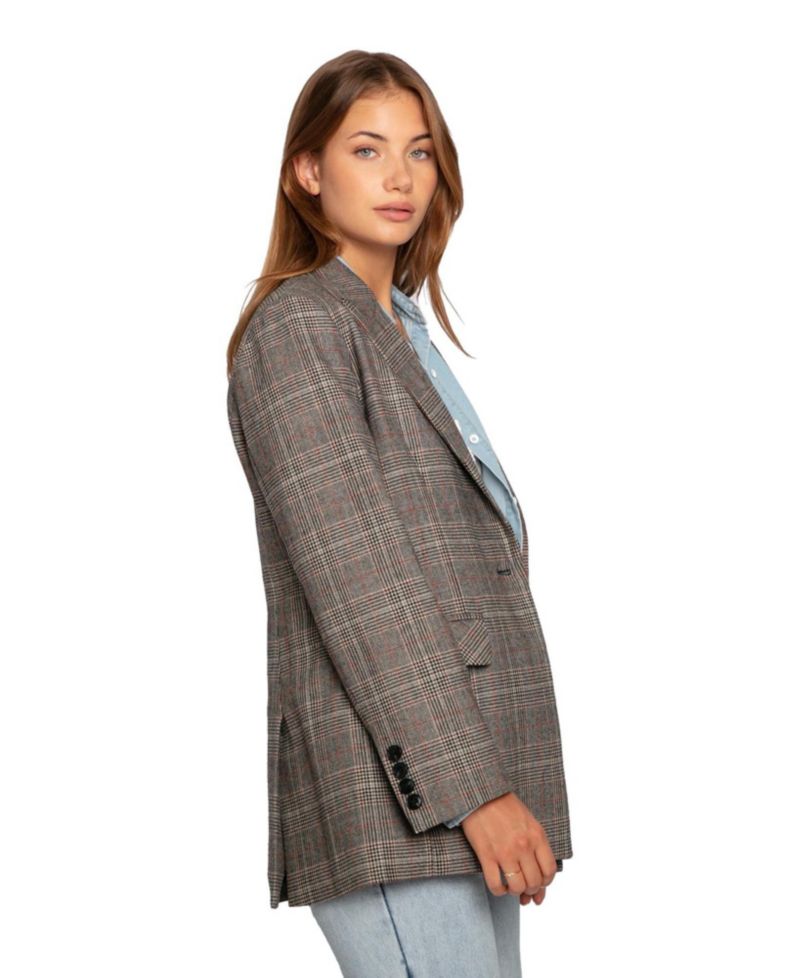 Women's Paris Grid Single Breasted Blazer