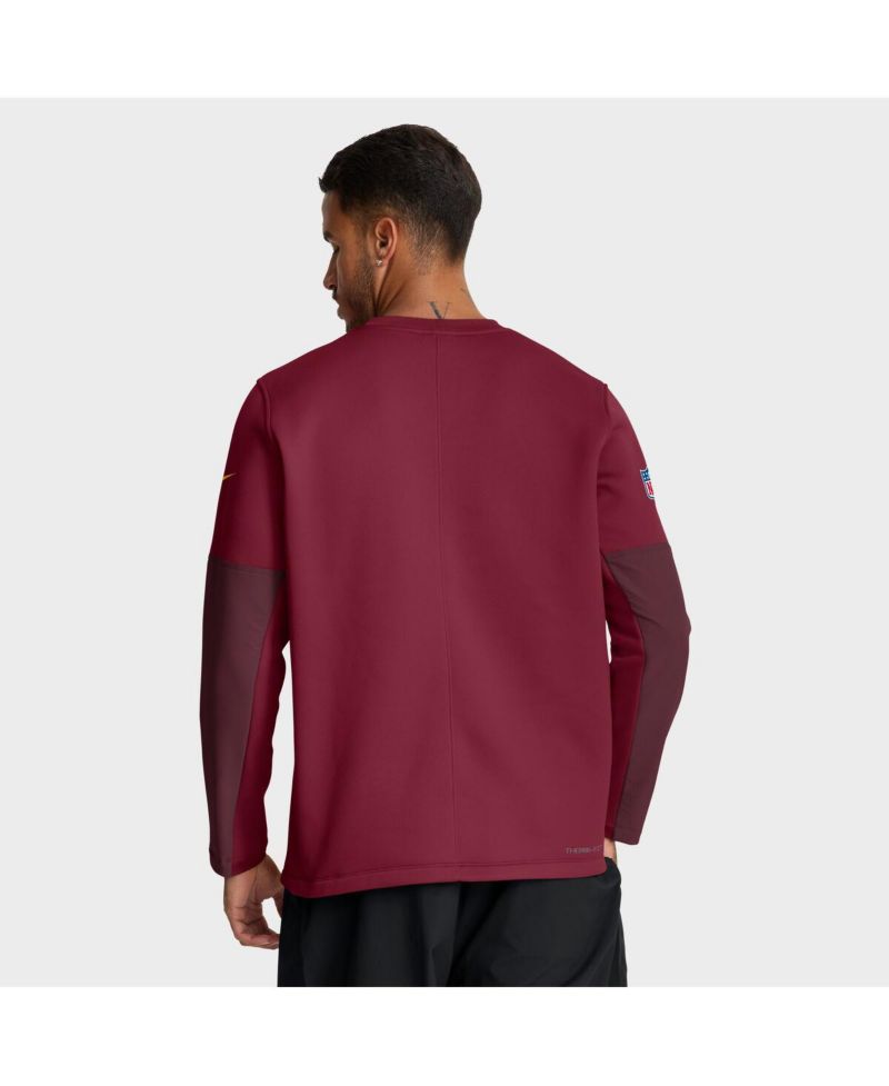 Men's Burgundy Washington Commanders Sideline Scripted to Win Performance Long Sleeve T-Shirt