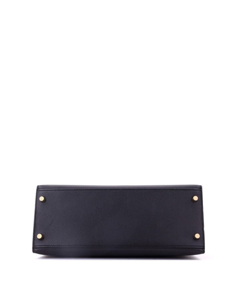 Kelly 28 Handbag Black Epsom with Gold Hardware