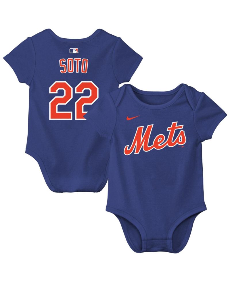 Baby Boys and Girls Juan Soto Royal New York Mets Name & Number Bodysuit