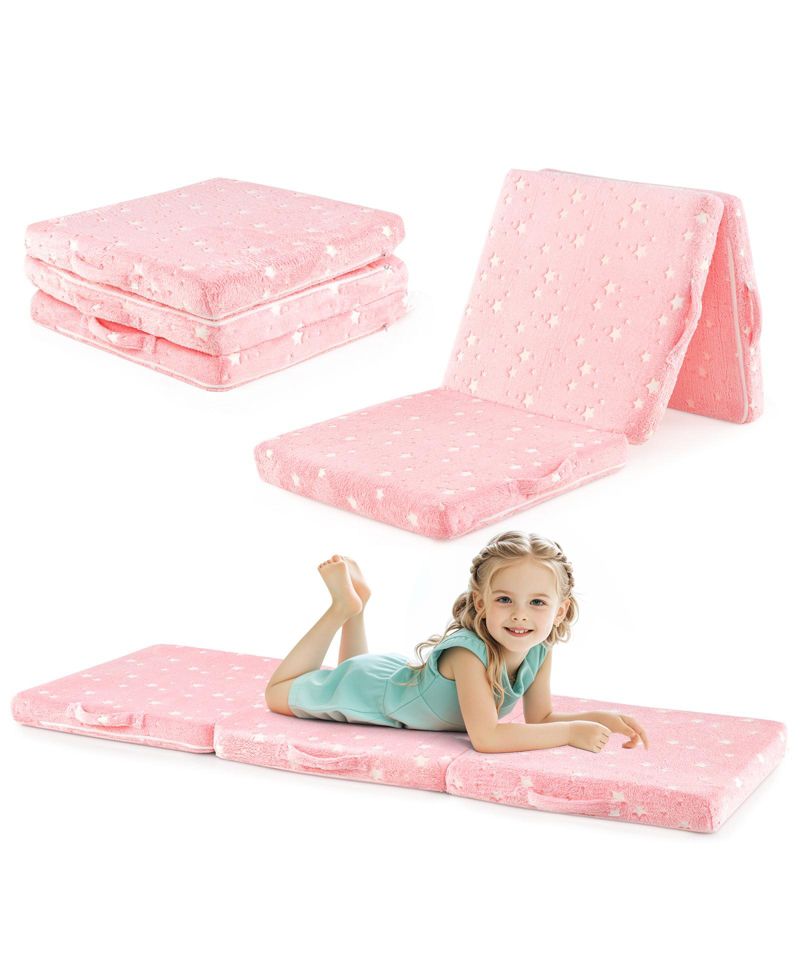 Foldable Floor Mattress for Kids with Washable Cover