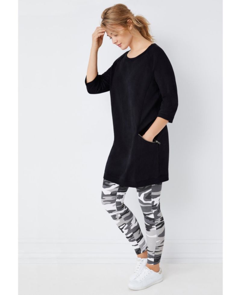 Women's French Terry Zip Pocket Tunic