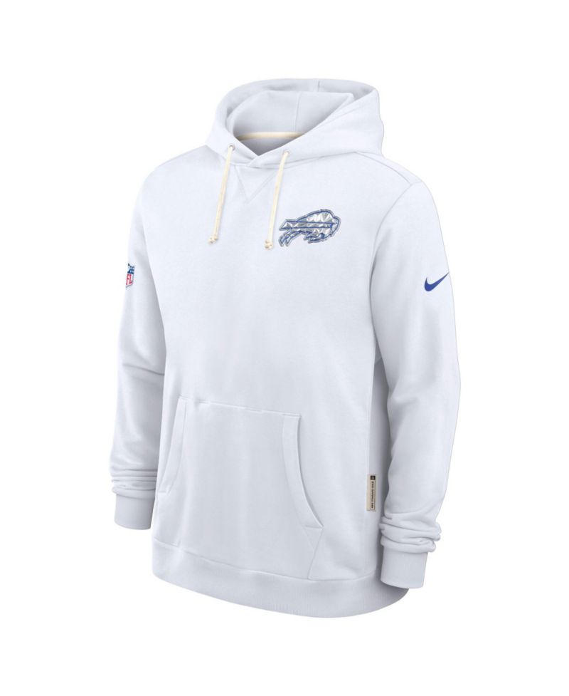 Men's White Buffalo Bills 2025 NFL Rivalries Sideline Dri-Fit Hoodie