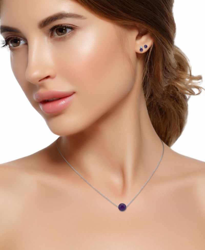 Silver Plated Earrings and Necklace Set