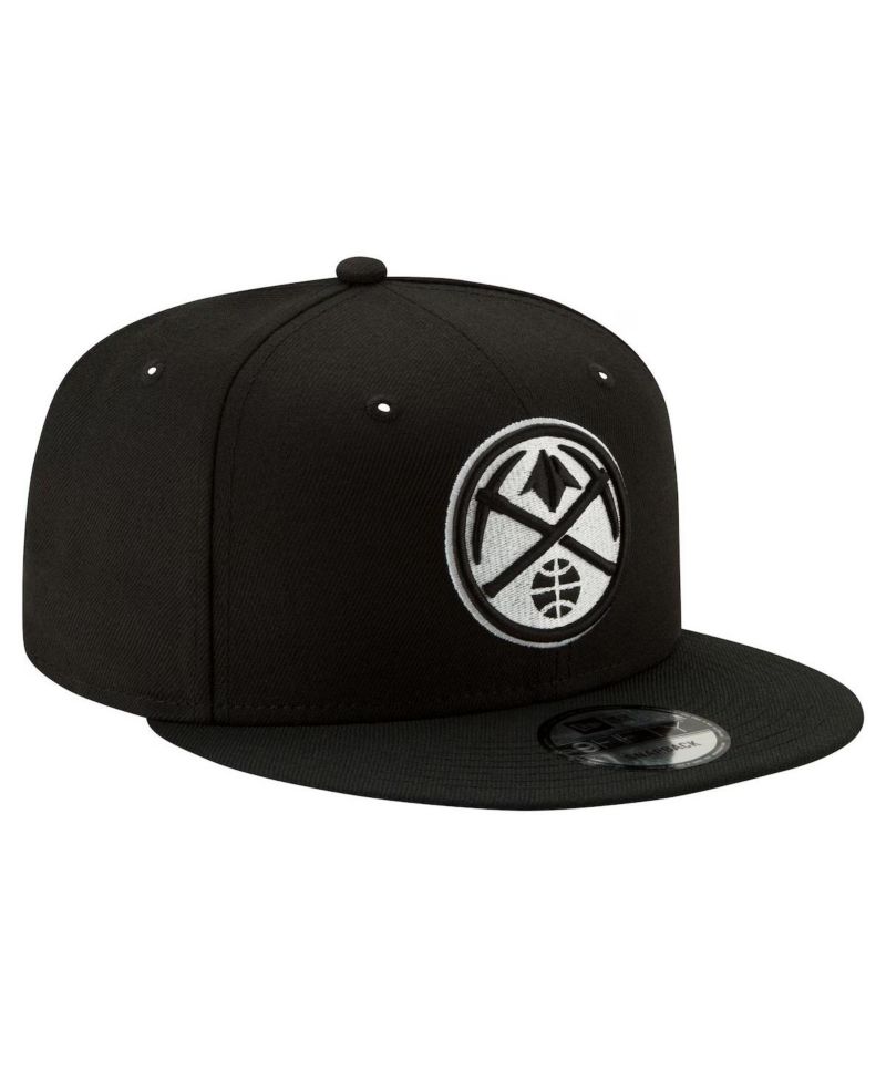 Men's Denver Nuggets Black White 9fifty Snapback Hat