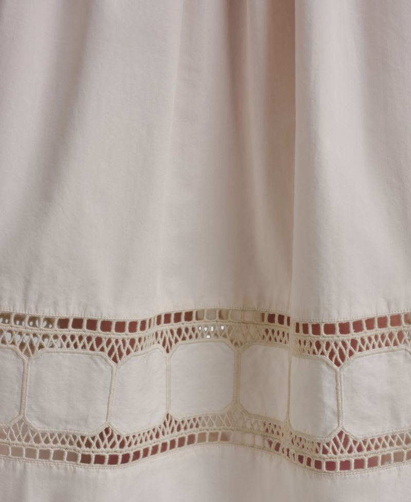 Women's Embroidered Short-Sleeve Cotton Shirt-Dress